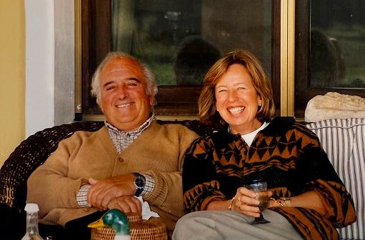 Nora and Vicente in their porch